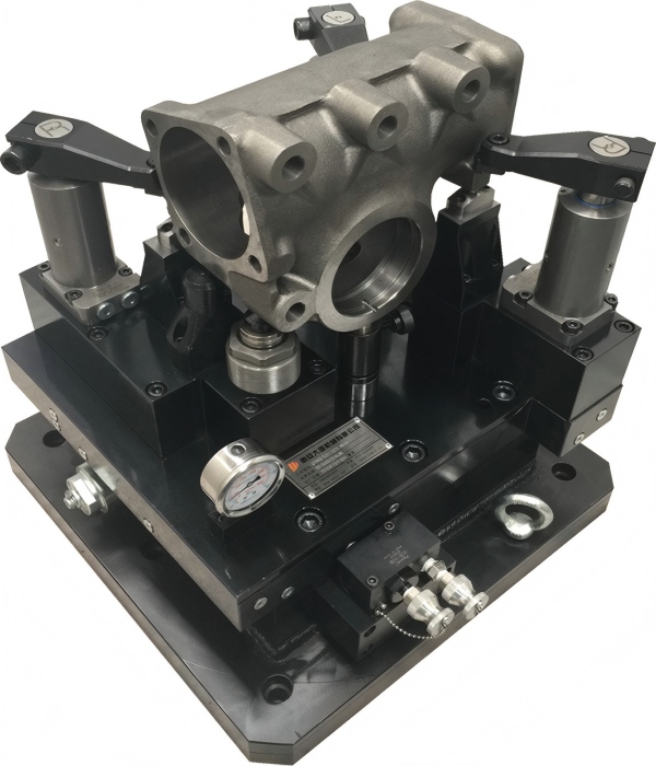 转向机壳体卧加保压夹具 Pressure Holding Fixture for Steering Gear Housings